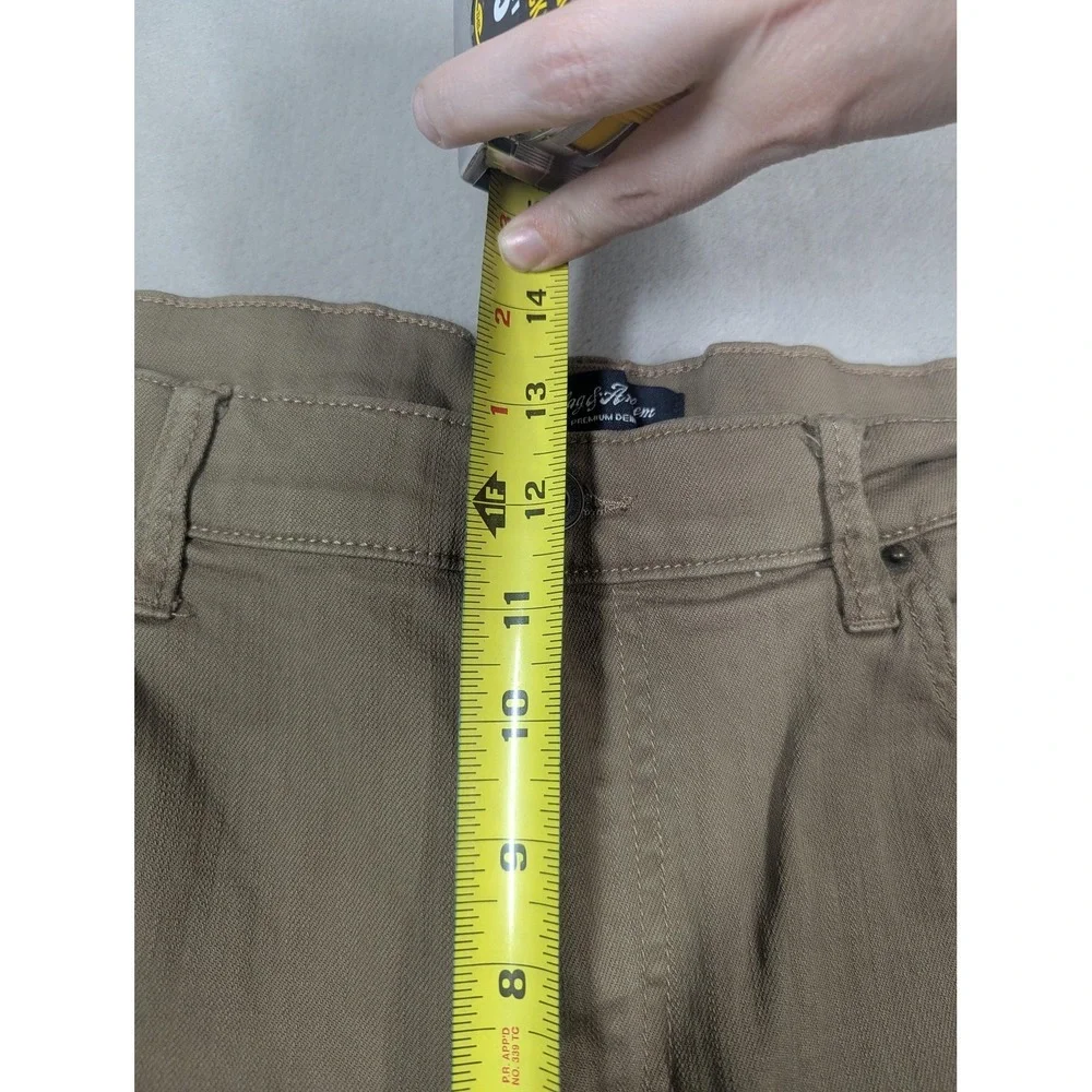 Flag & Anthem Nashville Straight Jeans Mens 40x30 Beige Khaki Stretch Denim